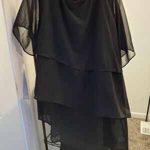 Roaman's Elegant Black Pantsuit